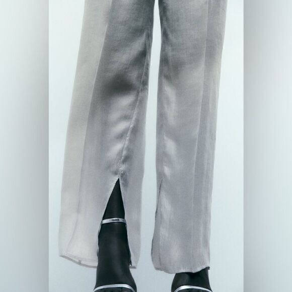 NWT zara organza straight leg trousers - Picture 2 of 5